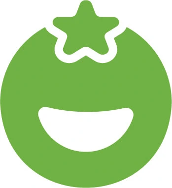 Sprout Society app icon: green circular character with a star-shaped sprout on top and a smiling face
